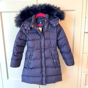 Jacadi navy down filled winter jacket
